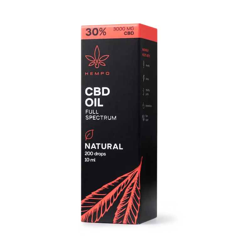 Hempo CBD aliejus 30 procentu stiprumo