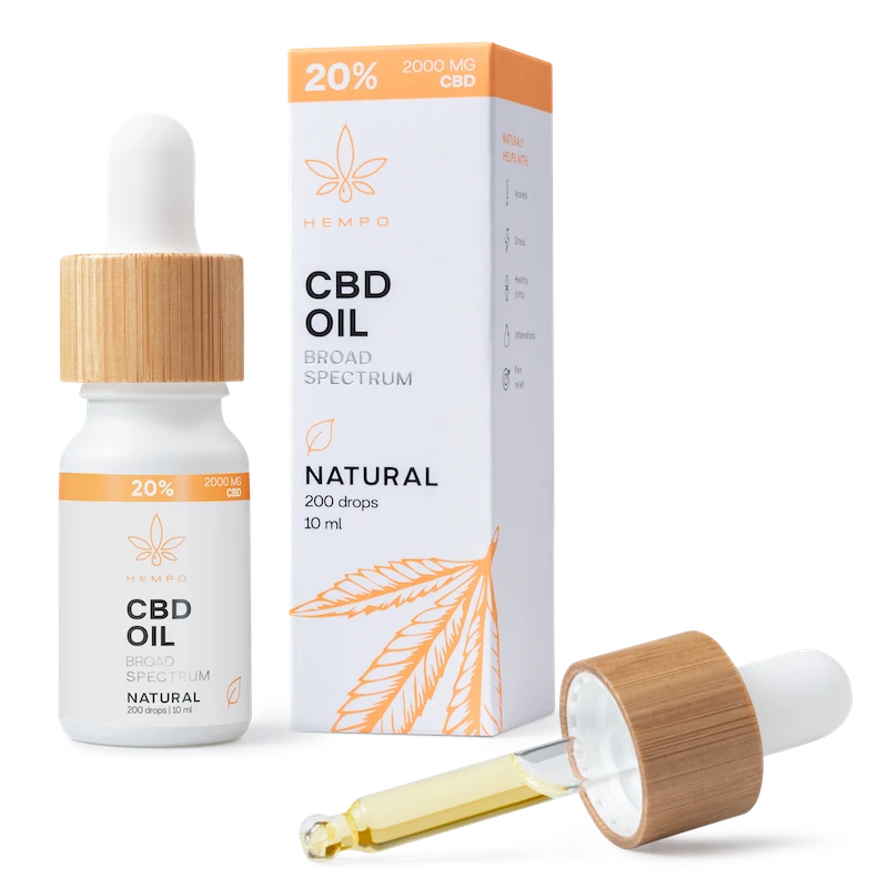 Hempo 20% CBD Oil Broad Spectrum THC free