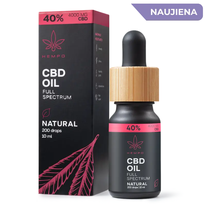 Stipriausias CBD aliejus Lietuvoje 40% koncentracija Hempo